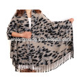 Custom Design Women's Long Thick Tassel Fashion Floral Cotton Shawl Pashmina